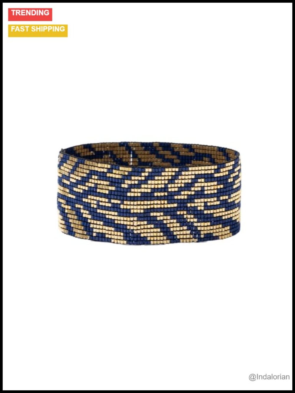 Handmade Glass Seed Bead Stretch Cuff Bracelet Layering Set